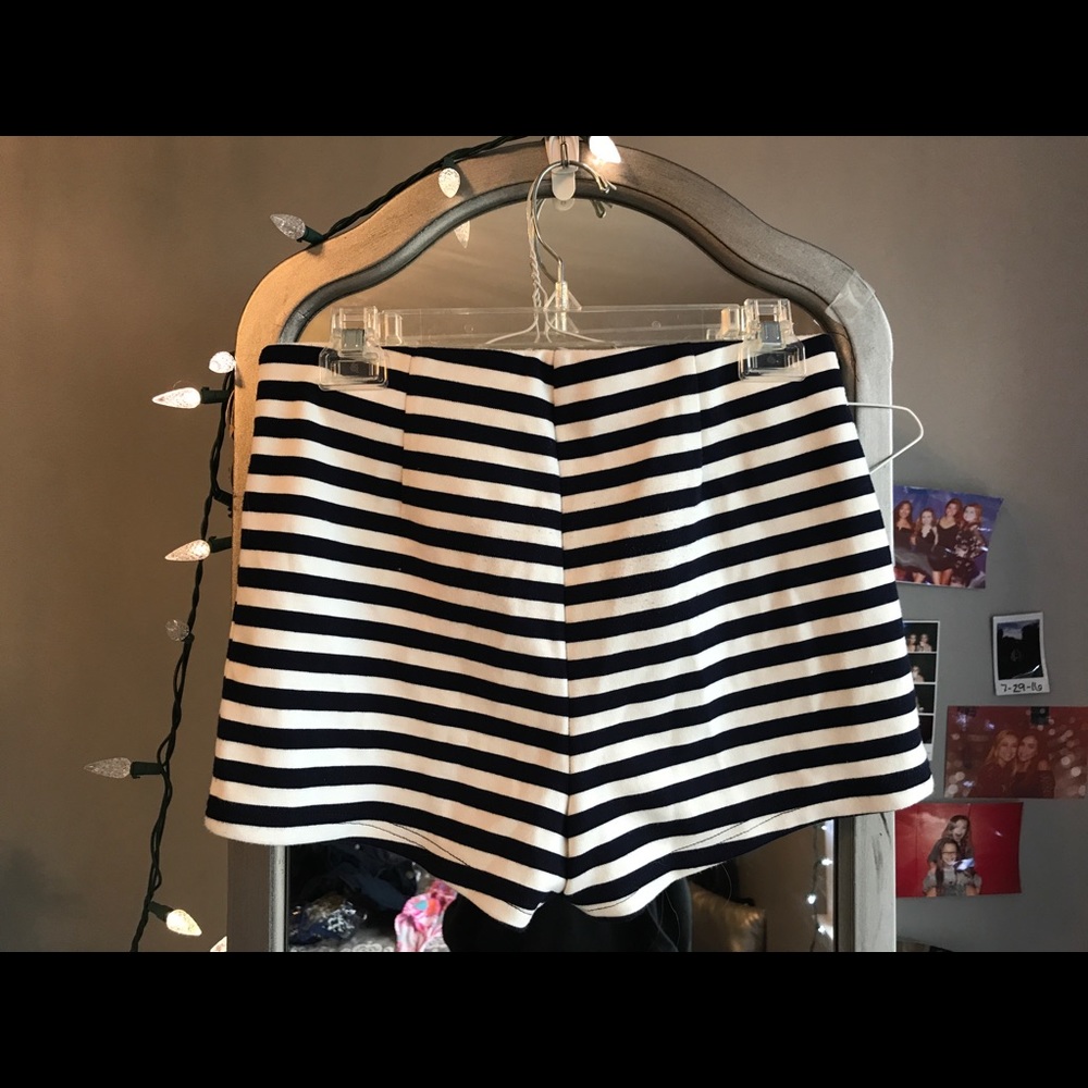 Charlotte Russe navy blue and white shorts